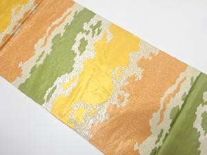 アンティーク　霞模様織り出し袋帯（着用可）